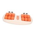 thumbnail image 4 of Masajeador de pies doble para alivio profundo con acupresión en color naranja Rodillo calmante para fascitis plantar, 4 of 8