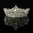 thumbnail image 4 of D-GROEE Shiny Rhinestone Crystal Round Crown Bridal Wedding Tiaras and Pageant Crowns for Women, 4 of 5