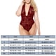 thumbnail image 4 of Body de encaje sexy para mujer Ropa interior Floral Deep V Halter Ropa de dormir Ropa de dormir Inevent XX000142-05, 4 of 7