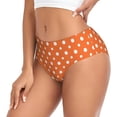 thumbnail image 2 of Fotbe Orange And White Polka Dot Calzones Estampados para Mujer – Ropa Interior de Algodón, Cómoda, Suave y Elástica-Small, 2 of 6