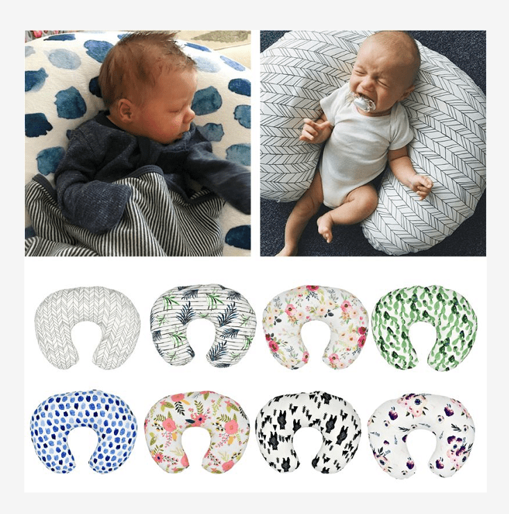 Maternity Breastfeeding Newborn Infant Feeding Cushion Cover Soft and Comfortable B 100% Organic Cotton Nursing Pillow Cover Slipcover Great Baby Shower Gifts 