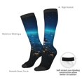 thumbnail image 4 of Fotbe Planet Earth Calcetas Divertidas Estampadas para Hombre y Mujer, Calcetas de Algodón hasta la Rodilla para Caminar, Correr, Enfermería y Embarazo, 4 of 6