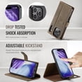 thumbnail image 4 of Funda tipo cartera Wefor compatible con iPhone 17 Pro Max, color marrón, 4 of 9