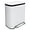 ['White'], variant on Dual Trash Can, 60 Liter/16 Gallon Dual Bin Trash Can with Lids, Trash and Recycling Bin Combo, Hands-Free Stainless Steel Kitchen Garbage Can, Silver Recycling Waste Bin for Home, Office