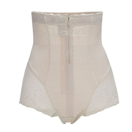 

Women High Waist Underpants Postpartum Compression Panties Skin Color 2XL