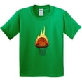 thumbnail image 3 of Inktastic Basketball and Hoop on Fire Youth T-Shirt, 3 of 5