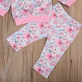 thumbnail image 5 of 3PCS Toddler Baby Girl Pullover Clothes Set Long Sleeve Floral Sweatshirt Top+Long Pants Outfit Set, 5 of 10