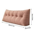 thumbnail image 4 of Dorm Triangular Headboard Bolster Pillow White - Headboard Twin Body Pillow Large Back Pillow for Sitting in Bed Reading - B, 4 of 6