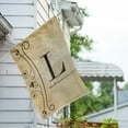 thumbnail image 3 of America Forever Fancy Scroll Monogram L House Flag, 28 x 40 inch Double Sided, Elegant Letter L Flag, Decorative Scroll Design, Personalized Initial Yard Art, Housewarming Gift, 3 of 5