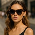thumbnail image 4 of Gafas de Sol Dollger Retro Ojo de Gato Polarizadas Sobredimensionadas con Estampado Leopardo, 4 of 7