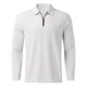 thumbnail image 4 of Camisa informal de manga larga para hombre: cuello vuelto, detalle de cremallera, color liso, poliéster, oficina/ocio, tallas 10-20 (EE. UU.), 4 of 5