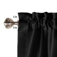 thumbnail image 5 of Tier Curtains 45 Inches Long, Pure Black Window Treatment Curtain Drapes, Simple Solid Color Small Curtain Drapes for Bathroom Laundry Room, 27.5"x45", 2 Panels, 5 of 7