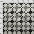 thumbnail image 2 of oneOone Viscose Chiffon Light Gray Fabric Argyle Check Quilting Supplies Print Sewing Fabric By The Yard 42 Inches Wide, 2 of 4
