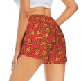 thumbnail image 3 of Goofa Pizza Cartoon Printed Women 2 in 1 Running Shorts,Quick Dry Athletic Workout Shorts,High Waisted Athletic Shorts with Liner Pockets-X-Large, 3 of 9