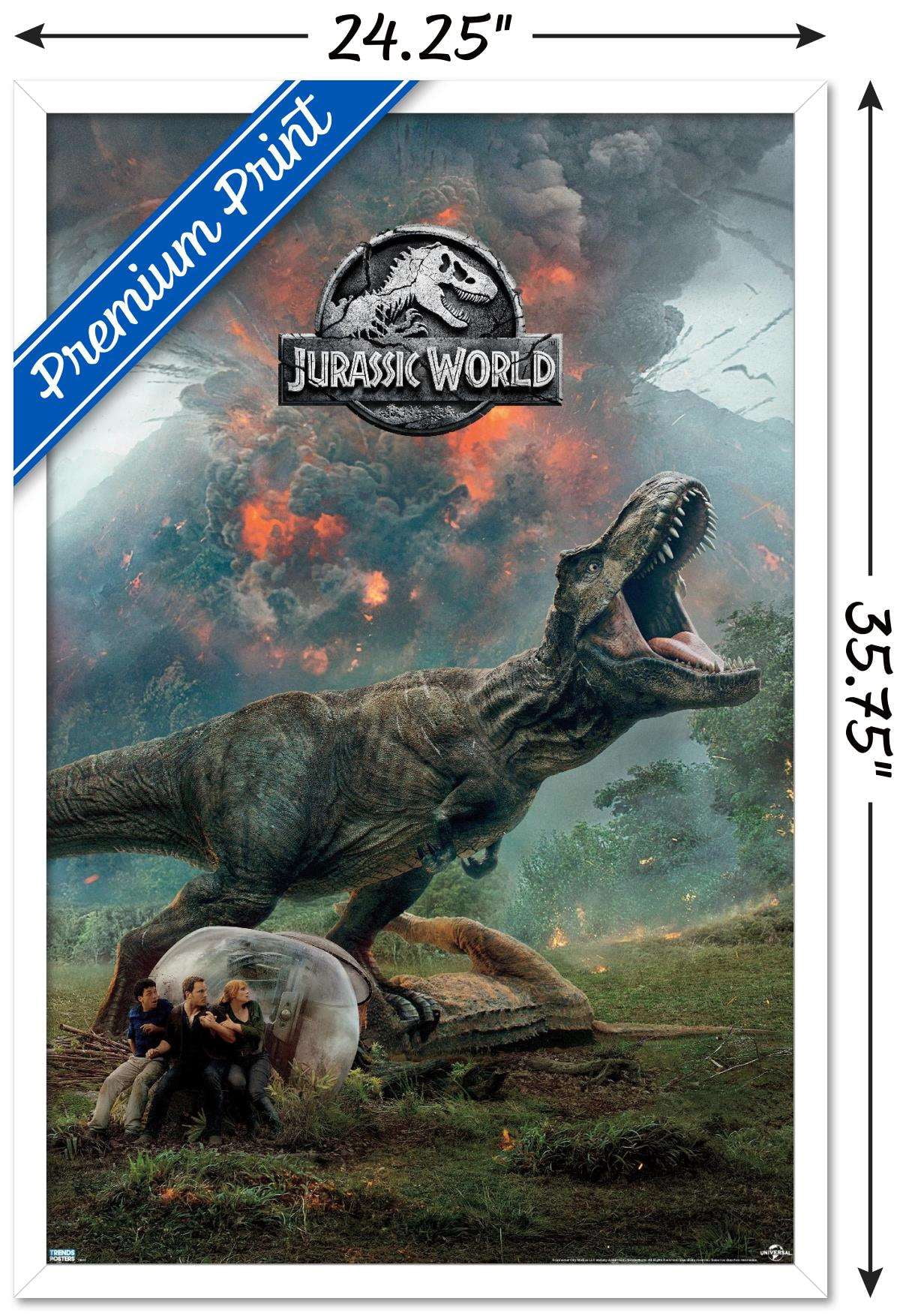 Jurassic World: Fallen Kingdom - Volcano Wall Poster, 22.375" x 34", Framed