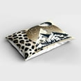 thumbnail image 2 of Ambesonne Wild Mountains Pillow Sham, Boho Night Leopard, 26" X 20", Sepia Dark Blue Grey, 2 of 2