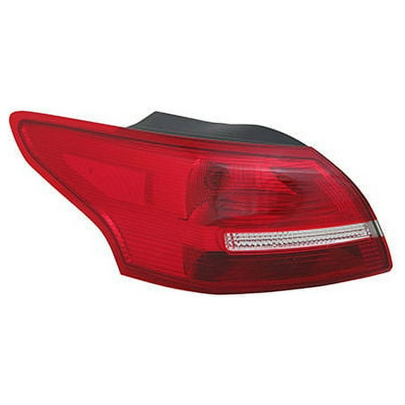 Left Driver Side Tail Light Assembly - Compatible with 2015 - 2018 Ford Focus 2016 2017