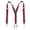 Wine, variant on MOJOGO Mens Y Shape Suspenders Fashion Adjustable Elastic Braces Wedding Dress Suspenders with 4 Loop Black