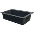 thumbnail image 2 of Transolid Radius 33in x 22in silQ Granite Drop-in Single Bowl Kitchen Sink with 3 CAD Faucet Holes, In Grey, 2 of 4