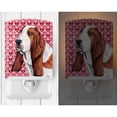 thumbnail image 2 of Caroline's Treasures SC9267CNL Basset Hound Hearts Love and Valentine's Day Portrait Ceramic Night Light, 6x4x3",, 2 of 2