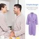 thumbnail image 2 of FELTECHELECTR Bata de baño larga, bata de ducha, camisón de ducha, ropa de dormir, bata larga de spa, bata de baño XL, 2 of 7