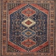 thumbnail image 1 of Ahgly Company Indoor Square Traditional Dark Almond Brown Persian Area Rugs, 7' Square, 1 of 6