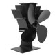 thumbnail image 3 of Ventilador de estufa de 4 aspas, ventilador para hogar alimentado por calor, circulación rápida y cálida, diseño de gancho, ventilador termoeléctrico para quemador de leña, hogar, negro, 3 of 10