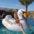 thumbnail image 2 of GoFloats Giant Inflatable Swan Pool Float - Includes Drink Float, White, 2 of 5