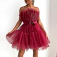 thumbnail image 1 of Vestido de tul para mujer Vestido corto sin mangas Vestido de fiesta sin tirantes de princesa de malla sólida_y-Light coral-38 Bolígrafo Bolígrafo Bolígrafo de papelería, 1 of 4