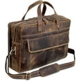 thumbnail image 4 of RUZIOON Full Grain Leather Briefcase For Men Business Travel Fits 17'' Laptop Messenger Bag Office Briefcase Crossbody Travel Bag For Men, 4 of 7