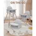 thumbnail image 2 of Silla alta para bebé EverKiddo plegable con bandeja ajustable, gris, 2 of 7