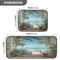 thumbnail image 3 of 2-Piece Kitchen Rugs Set Non-Slip Mats Carpet Floor for Kitchen, Bathroom (19.7"x27.6" & 19.7"x47.2") Palm Trees and Ocean, 3 of 7