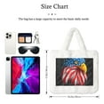 thumbnail image 3 of Yiaed Eagle Head With American Flag Print Fluffy Shoulder Bag Plush Bags Women Ladies Tote Bag Fluffy White Furry Purse Handbag for Autumn and Winter, 3 of 7