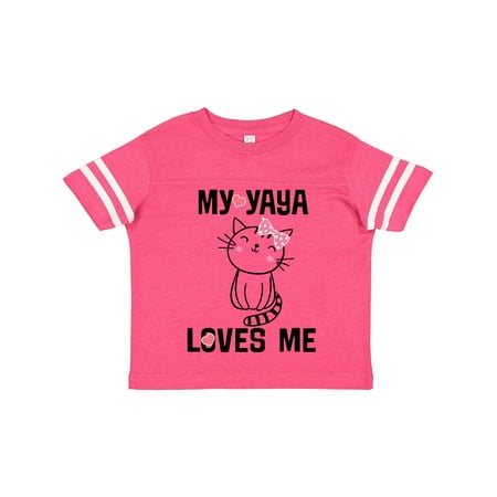 

Inktastic My Yaya Loves Me Girls Gift Toddler Toddler Girl T-Shirt