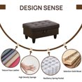thumbnail image 2 of Faux Leather Storage Ottoman with Hidden Compartment for Bedroom, Brown, 2 of 9