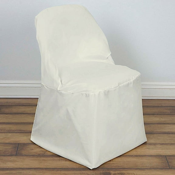 Balsa Circle 100 Folding Round Solid Polyester Chair Covers Wedding decorations Slipcovers