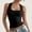 hwj# Black192, variant on Huowey Women'S Camisole Tank Top Sleeveless Ruffled Scoop Neck Solid Color Ribbed Slim Fit Button Down Fashionable Casual Trendy Crop Top Summer Basic Tight Cami Tee Shirts,Black,L