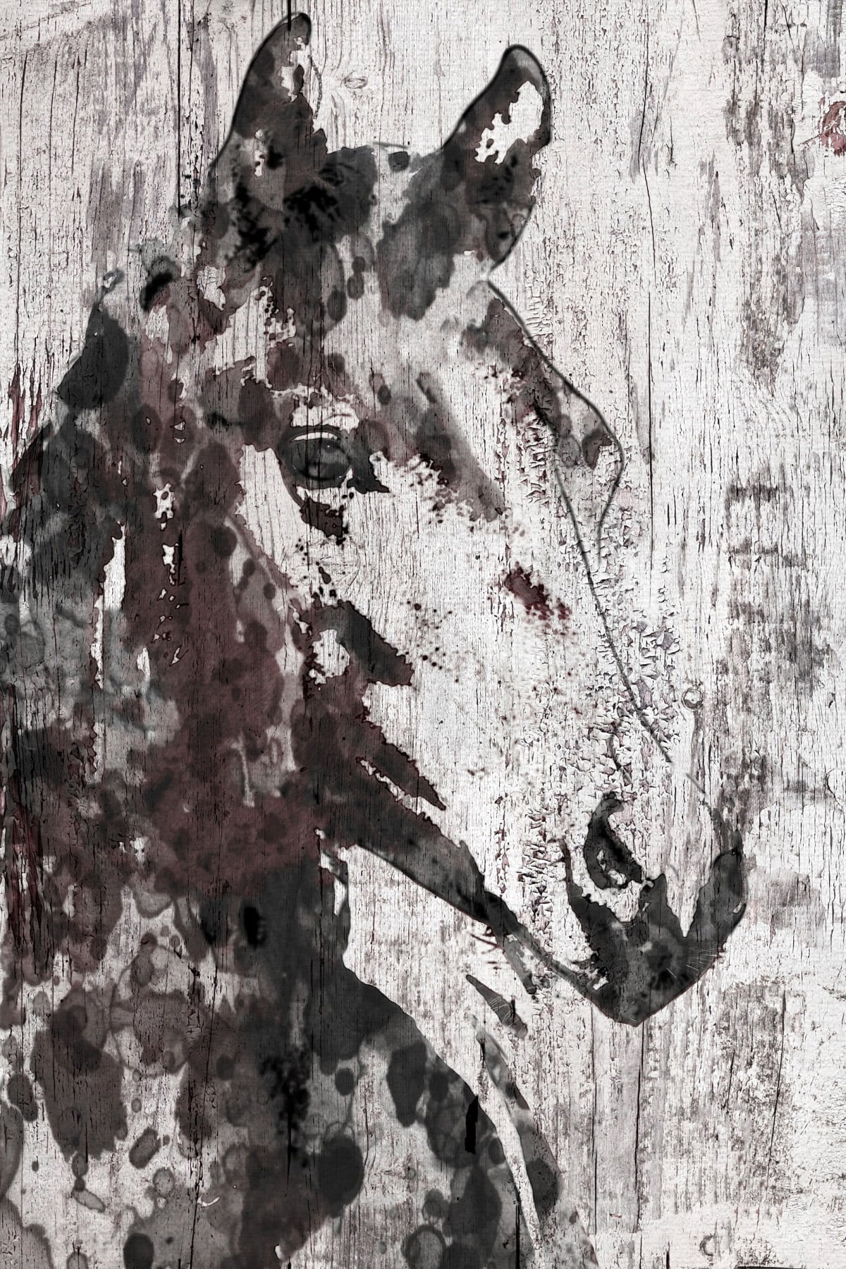 "Black Braid" Painting Print on Wrapped Canvas