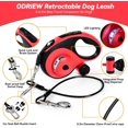 thumbnail image 5 of Heavy Duty Retractable Dog Leash for Large Dogs, 26ft with Chew Proof Cable, LED Light, Dispenser, 2 Poop Bags. 360° No Tangle, One Button Brake & Lock, for Dogs Up to 110Lbs. (White, 26FT), 5 of 6