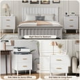 thumbnail image 6 of White Night Stand, Bedside Table, Nightstands with Drawer Storage Bed Side Table End Table Large Modern Wood Wide Bedside Stand Mid Century Night Stands for Bedroom Living Room Sofa Couch Office, 6 of 10