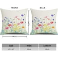 thumbnail image 4 of Spring Floral Pillow Covers 18x18 set of 2 Watercolor Summer Wild Flowers are in Full Bloom Throw Pillow Case Home Decorations Cushion Cover for Farmhouse Couch Bedroom Sofa Indoor Outdoor Decor, 4 of 6