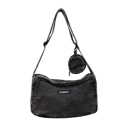 Women Denim Crossbody Sling Bag Vintage Messenger Shoulder Bag with Detachable Coin Pouch Medium Size Everyday Carry Handbag