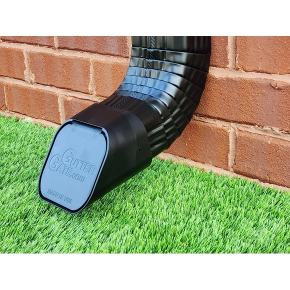 Extensión de desagüe para canalones tipo A de GutterGate, 3 x 4 pulgadas, color negro