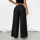 thumbnail image 4 of Youthful Retro High Waist Elastic Drape Wide Leg Pants for Women, 4 of 5