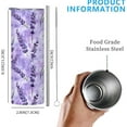 thumbnail image 2 of Lavender Stainless Tumbler with lid,20oz Travel Mug, Reusable Metal Straw & Brush, Double-Wall Vacuum Bottle Cup for Coffee Wine Tea Hot and Cold Drinks,Gifts, 2 of 6