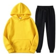 thumbnail image 1 of Puntoco, 2 uds., chándales deportivos para hombres y mujeres, jersey de manga larga, sudaderas con capucha, sudadera y pantalones de chándal, traje de Otoño Invierno Puntoco Puntoco-3189, 1 of 5