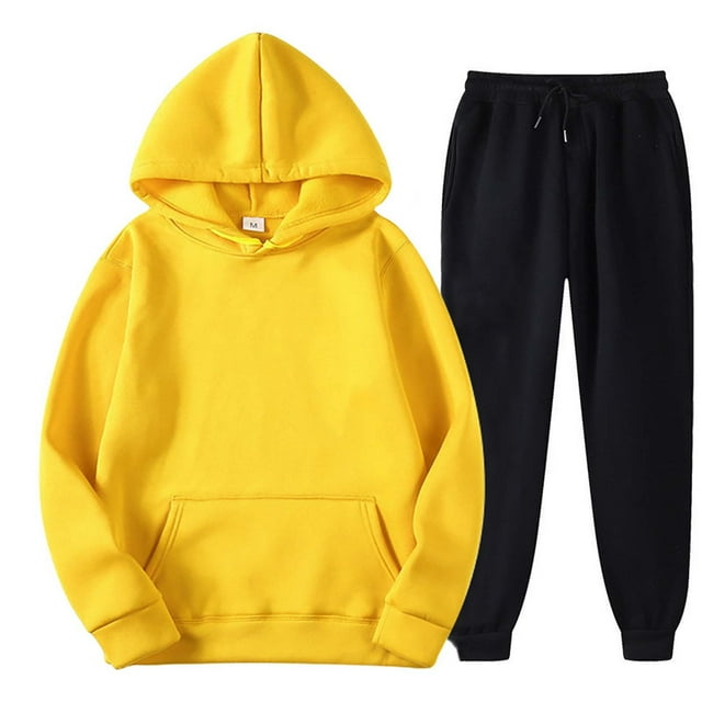Puntoco, 2 uds., chándales deportivos para hombres y mujeres, jersey de manga larga, sudaderas con capucha, sudadera y pantalones de chándal, traje de Otoño Invierno Puntoco Puntoco-3189