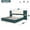 Green, variant on Anykoon King Size Upholstered Platform Bed with Panel, Anti-Collision Rounded Corners, No Box Spring Needed, Red