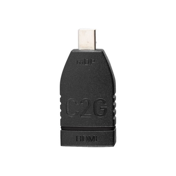 C2G Mini DisplayPort to HDMI Adapter Converter - 4K 30Hz - Adapter - Mini DisplayPort male soldered to HDMI female soldered - black - molded, 4K support
