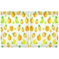 thumbnail image 2 of Tropical Fruit Pattern Kitchen Curtains Tier Set 27x24 Inch 2 Panels Semi Sheer Light Filtering Privacy UV Protection, 2 of 8